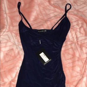 Navy blue pretty little thing body con dress
